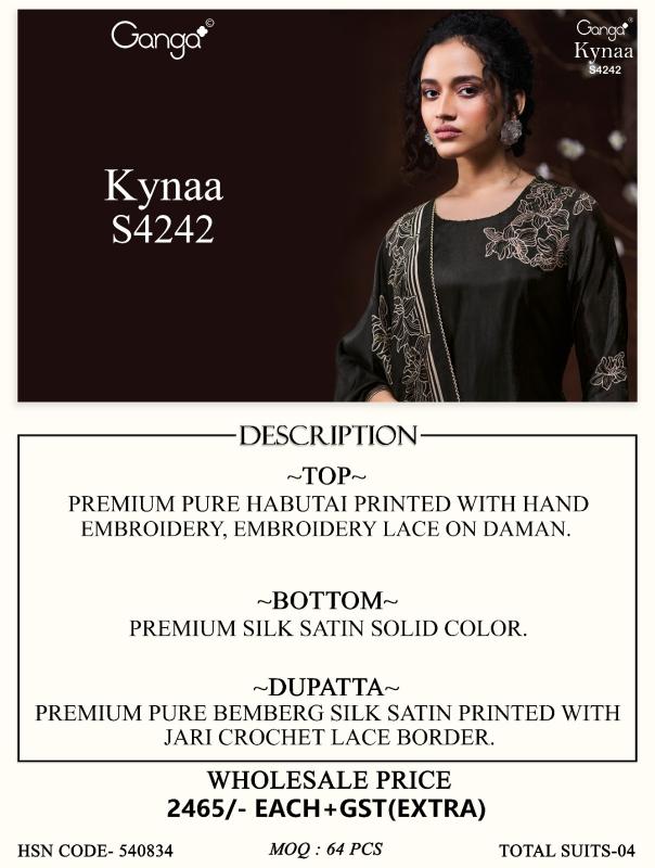 Ganga kynaa 4242 wholesale dress materials nellore
